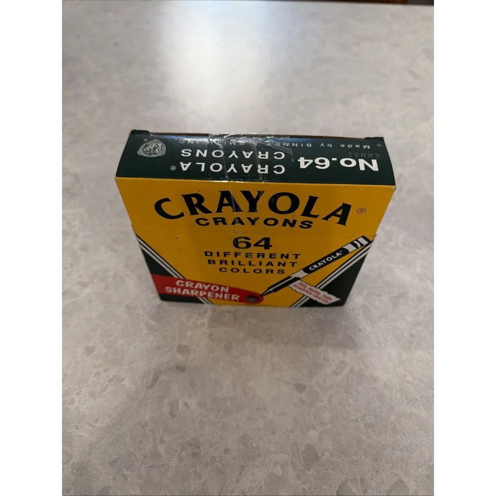 Vintage Crayola Crayons 64 Vibrant Colors With Built-In Sharpener.